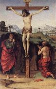 Crucifixion with Sts John and Jerome de FRANCIA, Francesco